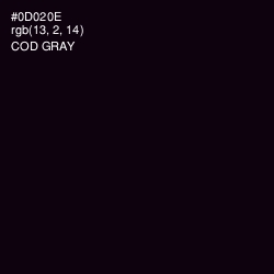 #0D020E - Cod Gray Color Image